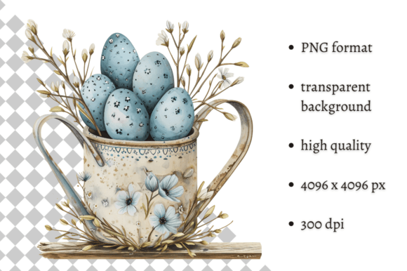 Download Watercolor Blue Easter Illustration - Illustration Collection