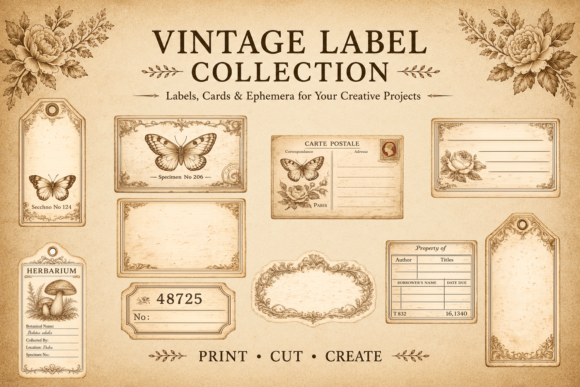 Download Vintage Label Collection - Collection Collection