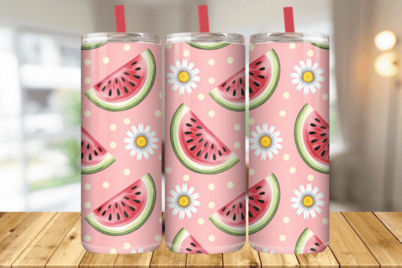 Download Cute Watermelon Daisy &amp; Polka Dot Design - Daisy Collection
