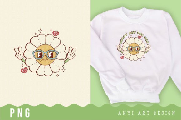 Download Retro Flower Daisy Sublimation - Daisy Collection