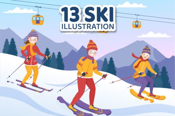 Download 13 Ski Winter Sport Illustration - Illustration Collection
