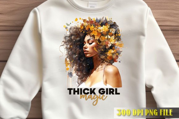 Download Thick Girl Floral Empowerment PNG - Empowerment Collection