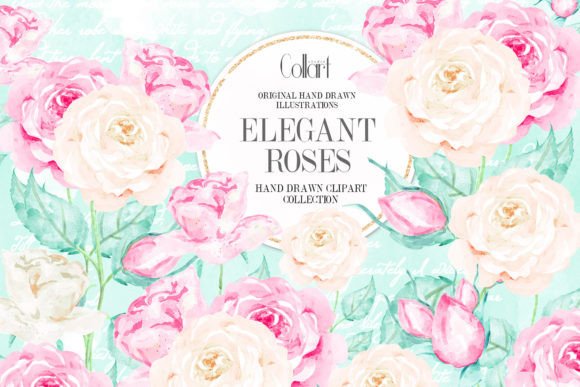 Download Floral Set, Flowers Illustrations, Roses - Illustration Collection