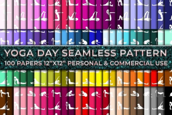 Download Yoga Day 100 Colorful Digital Paper - Colorful digital paper Collection