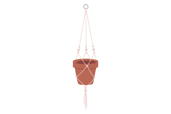 Download Hanging Flowerpot Icon. Empty Ceramic Ho - Ceramic Collection