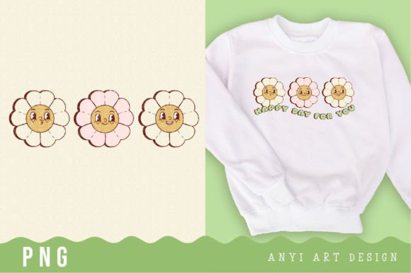 Download Retro Flower Daisy Sublimation - Daisy Collection