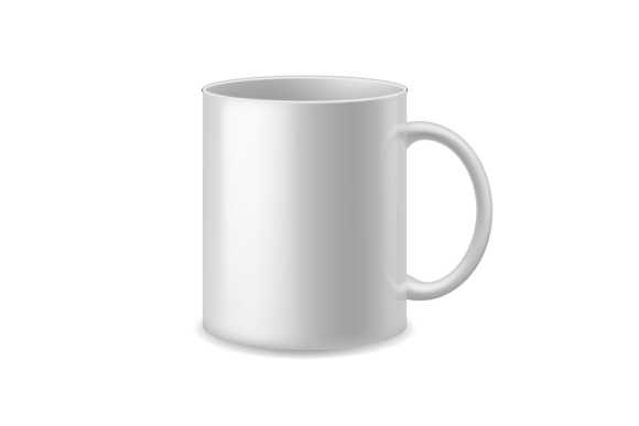 Download Realistic Cup. White Ceramic Mug with Ha - Ceramic Collection