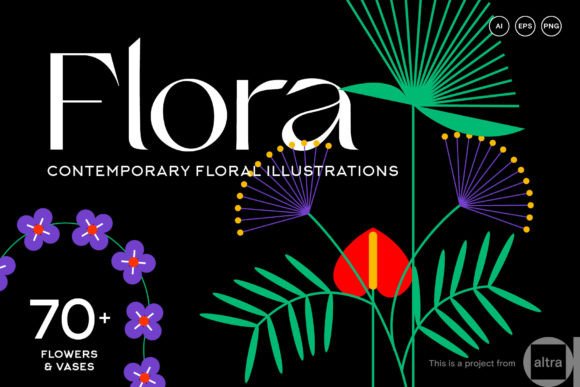 Download Flora - Flower Vector Illustrations - Illustration Collection