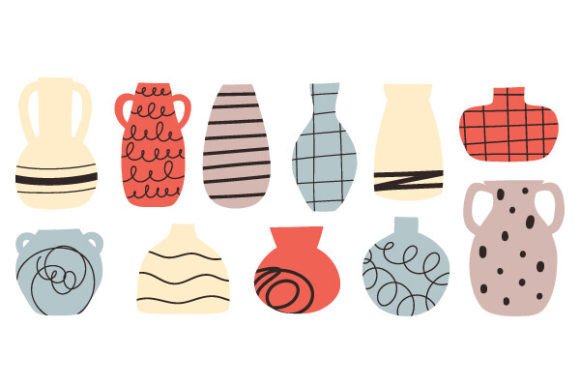 Download Set of Abstract Ceramic Vases. - Ceramic Collection