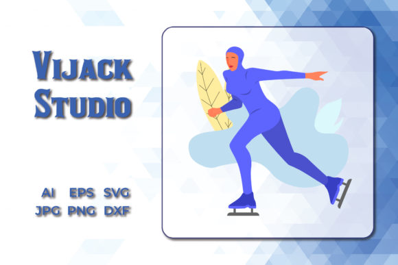 Download Sport Illustration Ice Skating Girl - Illustration Collection