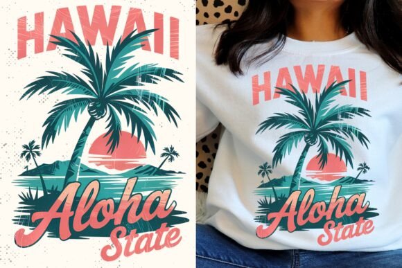 Download Hawaii Aloha State Summer Retro PNG - Hawaii Collection