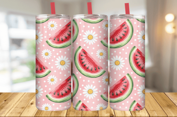Download Cute Watermelon Daisy &amp; Polka Dot Design - Daisy Collection