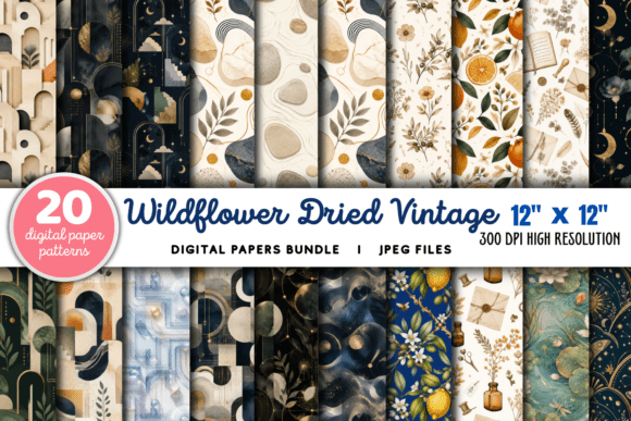 Download Wildflower Dried Vintage Flower Patterns - Flower patterns Collection
