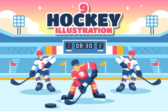 Download 9 Hockey Player Sport Illustration - Illustration Collection