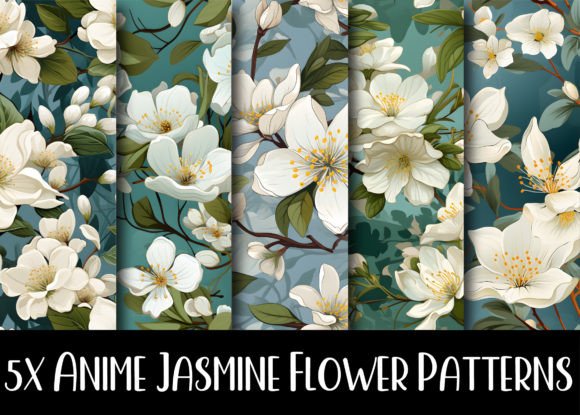Download Anime Jasmine Flower Patterns Collection - Collection Collection