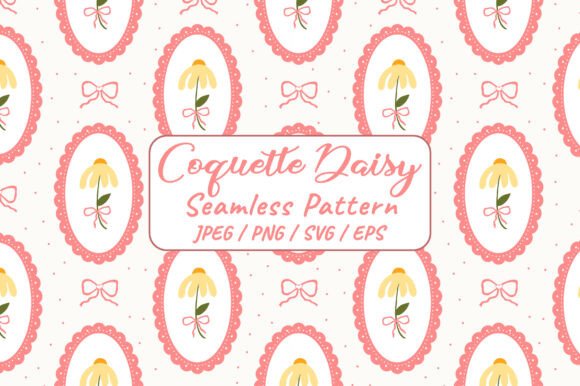 Download Vintage Coquette Daisy Flower Pattern - Daisy Collection