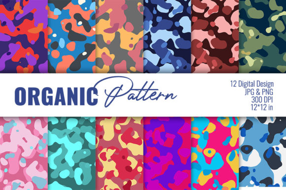 Download Colorful Digital Paper Organic Pattern - Colorful digital paper Collection