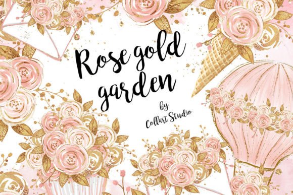 Download Rose Gold, Flowers Illustrations,  Roses - Illustration Collection