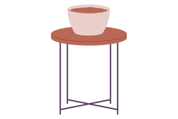 Download Ceramic Pot on Decorative Table. Home Ga - Ceramic Collection