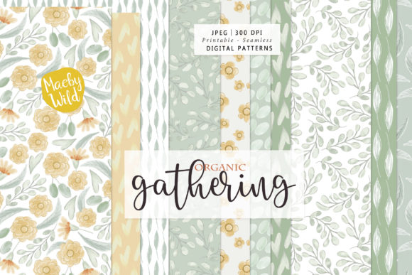 Download Organic Watercolor Flower Patterns - Flower patterns Collection