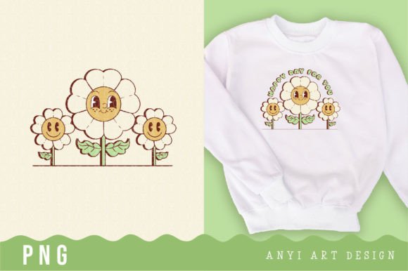 Download Retro Flower Daisy Sublimation - Daisy Collection