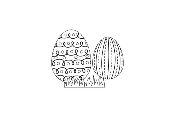 Download Easter Illustration Design Vector Black and White - Illustration Collection