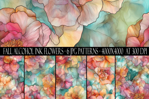 Download Fall Alcohol Ink Flower Patterns - Flower patterns Collection