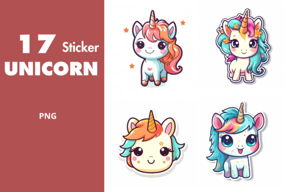 Download Cute Unicorn Stickers High Quality - High quality Collection