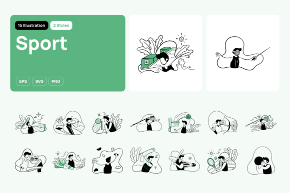 Download Greeny Sport Illustration - Illustration Collection