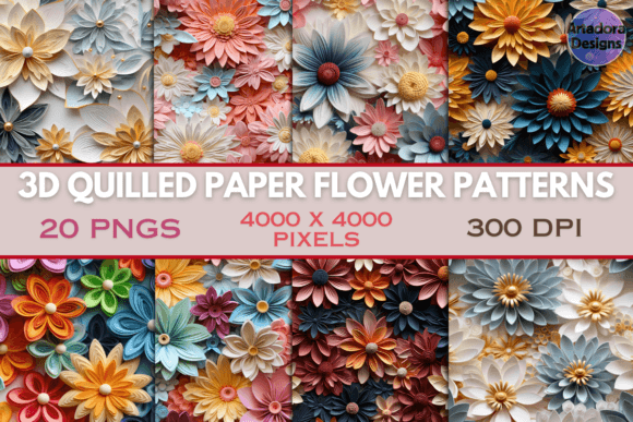 Download 3D Quilled Paper Flower Patterns - Flower patterns Collection