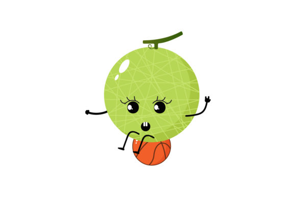 Download Kawaii Fruit Melon Sport Illustration - Illustration Collection