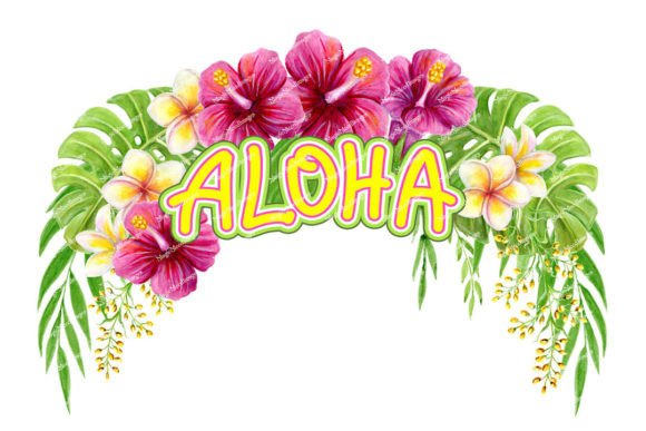 Download Aloha Hawaii Greeting. Tropical Flowers. - Hawaii Collection