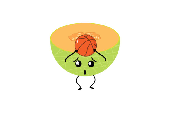 Download Kawaii Fruit Melon Sport Illustration - Illustration Collection