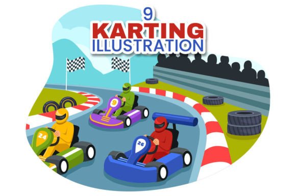 Download 9 Karting Sport Illustration - Illustration Collection