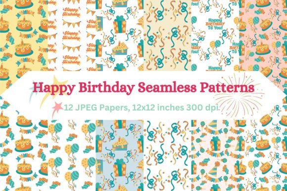 Download Birthday Bonanza: Colorful Digital Paper - Colorful digital paper Collection