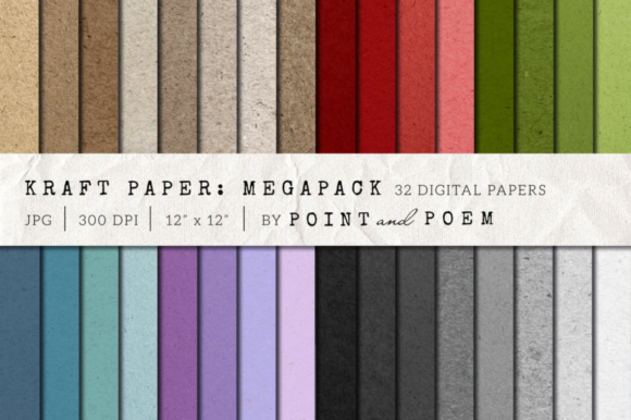 Download Kraft Colorful Digital Paper Megapack - Colorful digital paper Collection