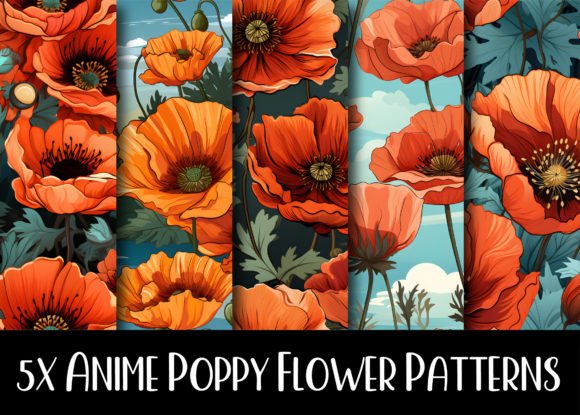 Download Anime Poppy Flower Patterns Collection - Collection Collection