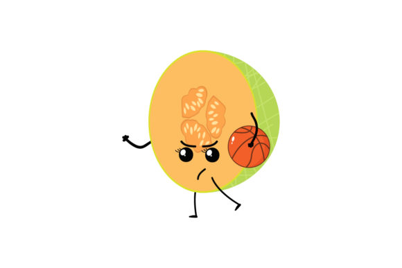 Download Kawaii Fruit Melon Sport Illustration - Illustration Collection