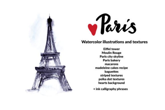 Download Bonjour Paris Illustration Set - Illustration Collection