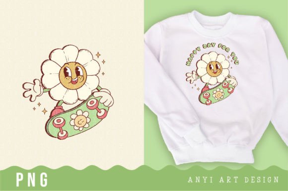 Download Retro Flower Daisy Sublimation - Daisy Collection