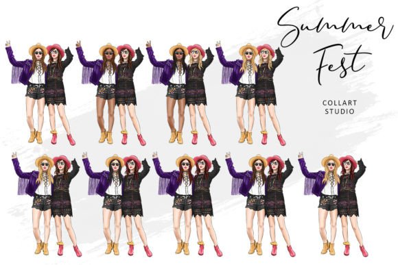 Download Fashion Summer Fest Illustrations, Party - Illustration Collection