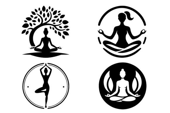 Download Yoga Icon Silhouette Vector Illustration - Illustration Collection